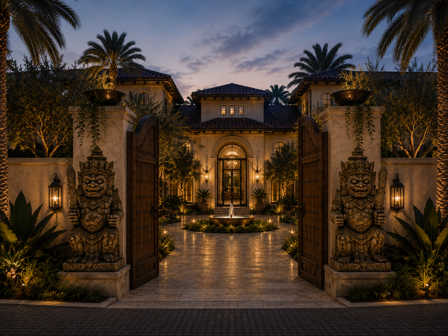 KOYA Mediterranean estate arrival with guardians